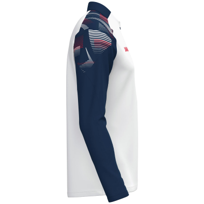 Jako Sonic ziptop majica dugih rukava – bijela/tamno plava_EliteSport