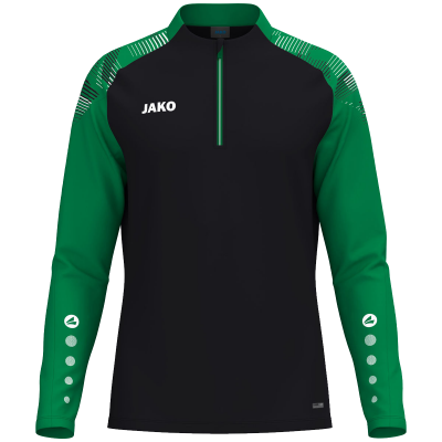 Jako Sonic ziptop majica dugih rukava – crna/zelena_EliteSport
