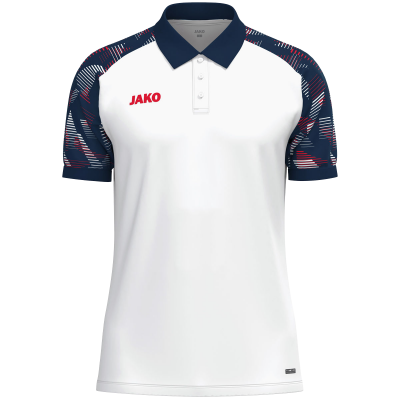 Jako Sonic polo majica kratkih rukava – bijela/tamno plava_EliteSport