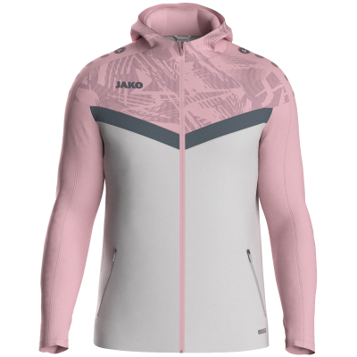 Jako Iconic jakna s kapuljačom – svijetlo roza/siva_EliteSport