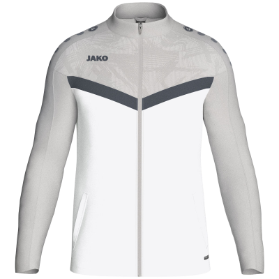 Jako iconic poliester jakna – bijela/siva_EliteSport