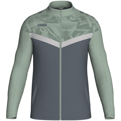 Jako iconic poliester jakna – sivo zelena/siva_EliteSport