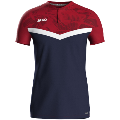 Jako Iconic polo majica kratkih rukava – tamno plava/tamno crvena_EliteSport