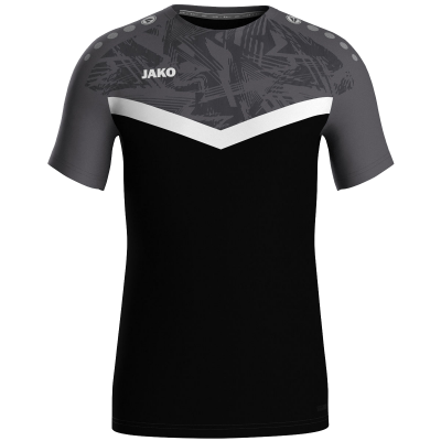 Jako Iconic poliester majica kratkih rukava — crna/antracit_EliteSport