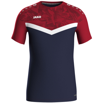 Jako Iconic poliester majica kratkih rukava — tamno plava/tamno crvena_EliteSport
