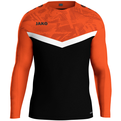 Jako Iconic sweat majica dugih rukava — narančasta/crna_EliteSport
