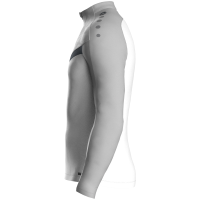 Jako Iconic ziptop majica dugih rukava – bijela/siva_EliteSport