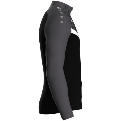 Jako Iconic ziptop majica dugih rukava – crna/antracit_EliteSport