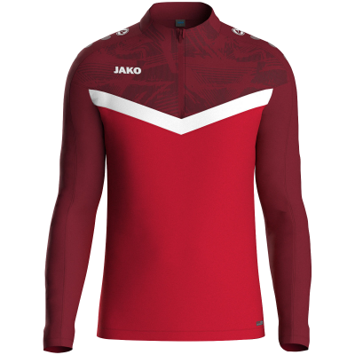 Jako Iconic ziptop majica dugih rukava – crvena/bordo_EliteSport