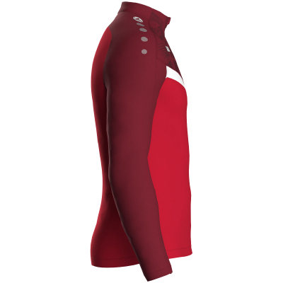 Jako Iconic ziptop majica dugih rukava – crvena/bordo_EliteSport