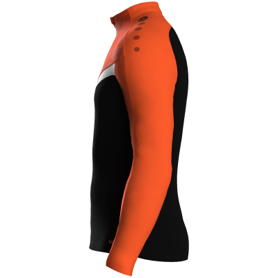 Jako Iconic ziptop majica dugih rukava – narančasta/crna_EliteSport