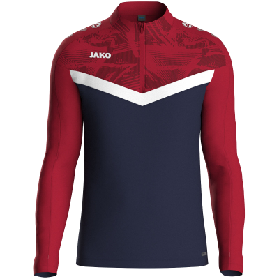 Jako Iconic ziptop majica dugih rukava – tamno plava/tamno crvena_EliteSport