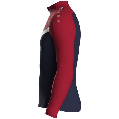 Jako Iconic ziptop majica dugih rukava – tamno plava/tamno crvena_EliteSport