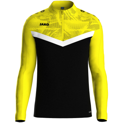 Jako Iconic ziptop majica dugih rukava – žuta/crna_EliteSport