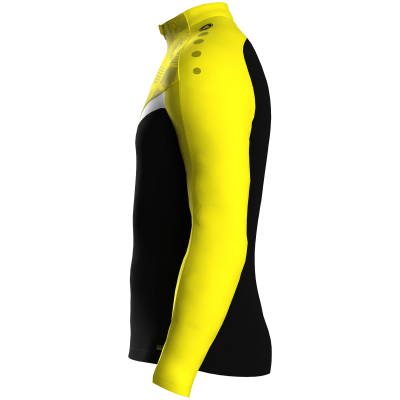 Jako Iconic ziptop majica dugih rukava – žuta/crna_EliteSport