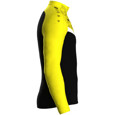 Jako Iconic ziptop majica dugih rukava – žuta/crna_EliteSport