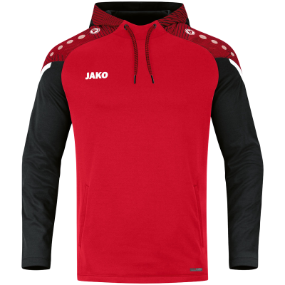 Jako Performance poliester majica s kapuljačom — crvena_EliteSport