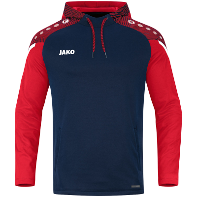 Jako Performance poliester majica s kapuljačom — tamno mornarsko plava/crvena_EliteSport