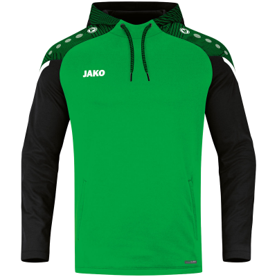 Jako Performance poliester majica s kapuljačom — zelena_EliteSport