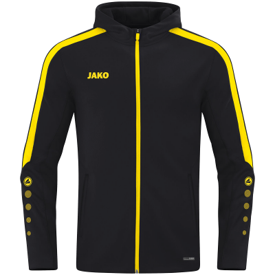 Jako Power jakna s kapuljačom – crna/žuta_EliteSport