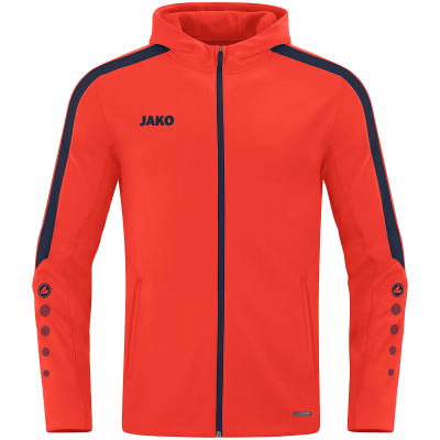 Jako Power jakna s kapuljačom – neon narančasta_EliteSport
