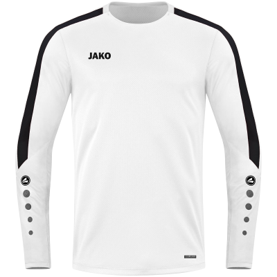 Jako Power majica dugih rukava — bijela/crna_EliteSport