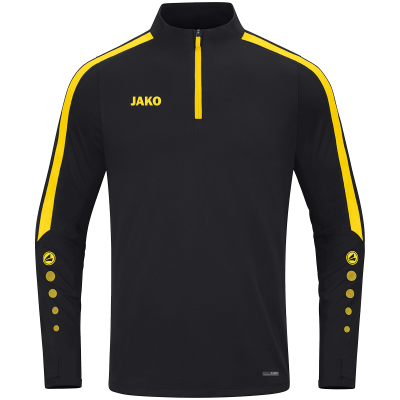 Jako Power ziptop majica dugih rukava – crna/žuta_EliteSport