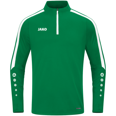 Jako Power ziptop majica dugih rukava – zelena_EliteSport