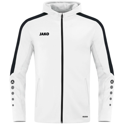 Jako Power jakna s kapuljačom – bijela/crna_EliteSport