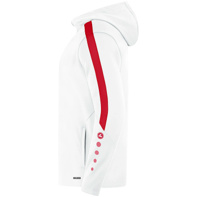 Jako Power jakna s kapuljačom – bijela/crvena_EliteSport