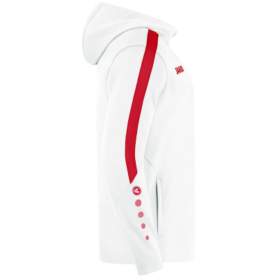 Jako Power jakna s kapuljačom – bijela/crvena_EliteSport