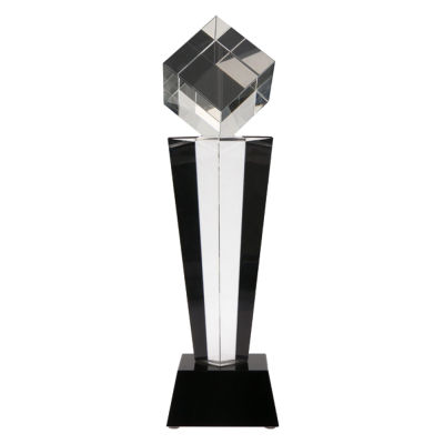 Stakleni trofej Crystal Cube s prezentacijskom kutijom_EliteSport