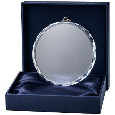 Staklena medalja Lumina u prezentacijskoj kutiji 80mm_EliteSport