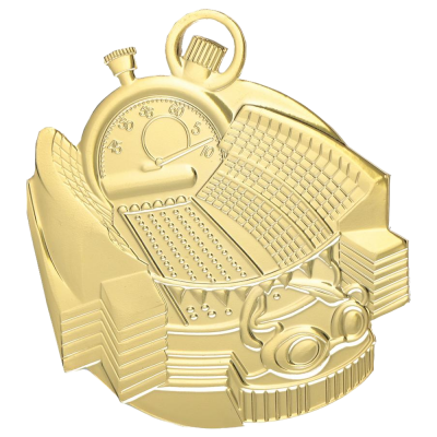 Plivačka medalja Chronos s motivom bazena i štoperice 60x58mm_EliteSport