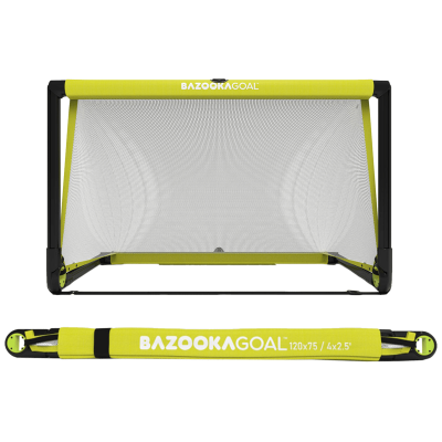 Bazookagoal Teleskopski Gol - 120 × 75 cm Žuto bijeli - Funino Nogometni Mini Gol