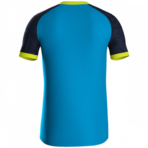 Jako Iconic dres kratkih rukava — nebesko plava/neon žuta_EliteSport