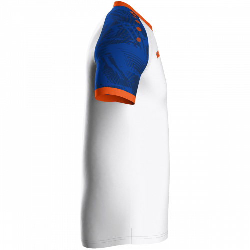 Jako Iconic dres kratkih rukava — bijela/plava/narančasta_EliteSport