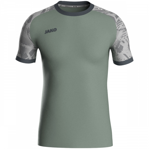 Jako Iconic dres kratkih rukava — sivo zelena/siva_EliteSport