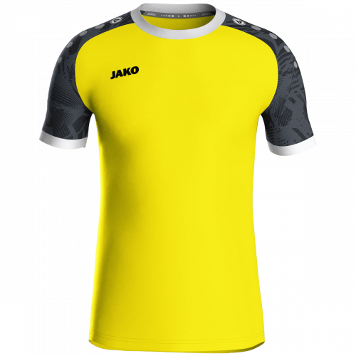 Jako Iconic dres kratkih rukava — žuta/crna_EliteSport