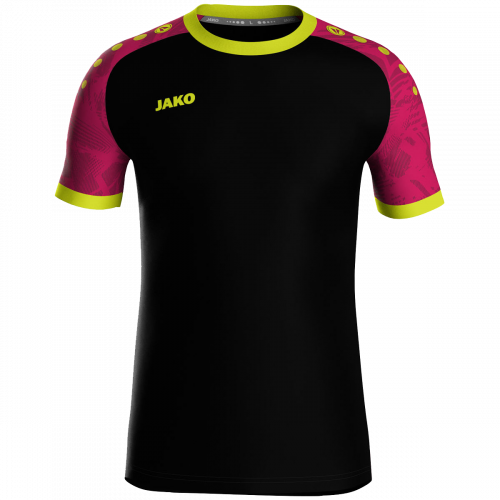 Jako Iconic dres kratkih rukava - crna/pink/neon žuta_EliteSport