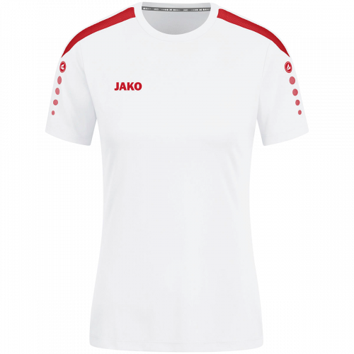 Jako Power dres kratkih rukava — bijela/crvena_EliteSport