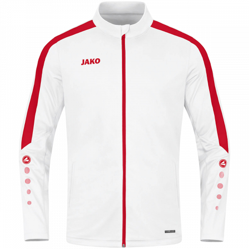 Jako Power poliester jakna – bijela/crvena_EliteSport