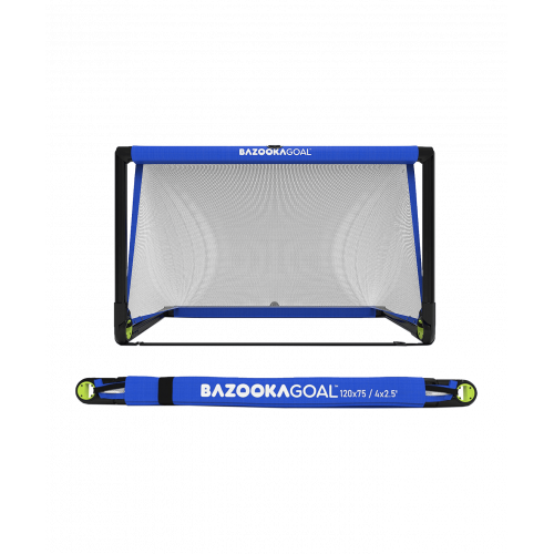 Bazookagoal Teleskopski Gol - 120 × 75 cm Plavo bijeli - Funino Nogometni Mini Gol
