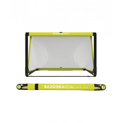 Bazookagoal Teleskopski Gol - 120 × 75 cm Žuto bijeli - Funino Nogometni Mini Gol