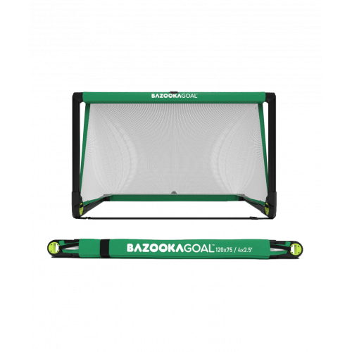 Bazookagoal Teleskopski Gol - 120 × 75 cm Zeleno-bijeli - Funino Nogometni Mini Gol
