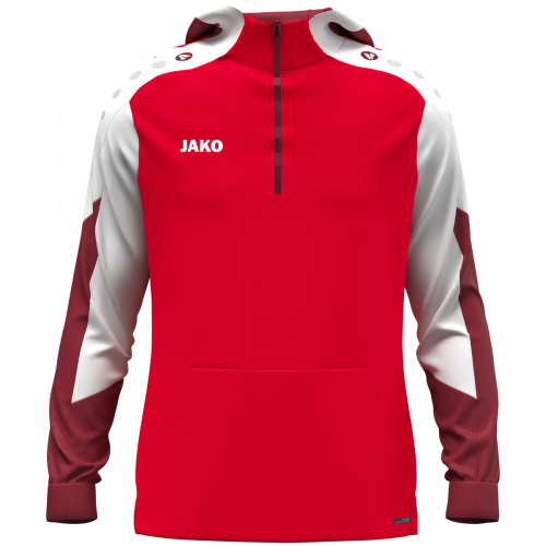 Jako Dynamic ziptop majica s kapuljačom – crvena_EliteSport