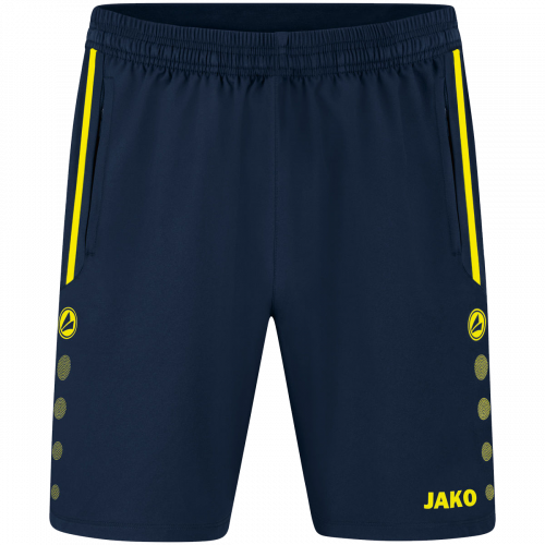 Jako Allround kratke hlače od mikrofibre – tamno plava/žuta_EliteSport