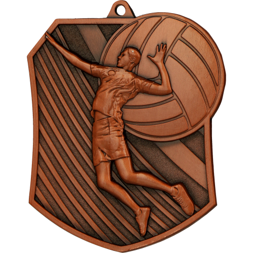 Odbojkaška medalja Spikera s motivom igrača i lopte 79x67mm_EliteSport