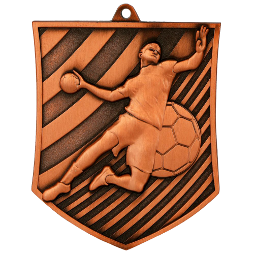 Rukometna medalja Handor s motivom igrača i lopte 78x65mm_EliteSport