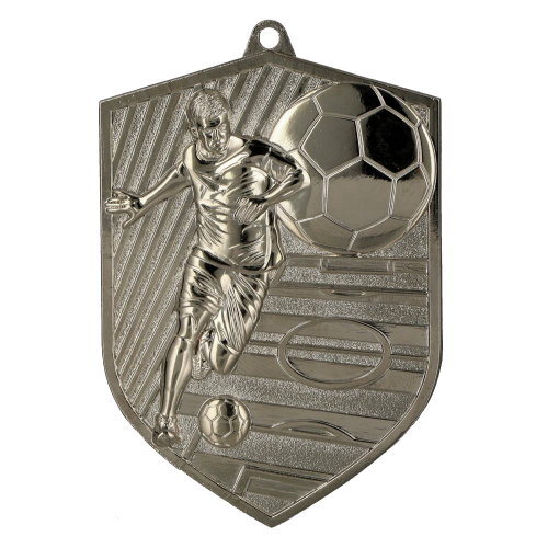 Nogometna medalja Scorer s motivom igrača i lopte 80x56mm_EliteSport